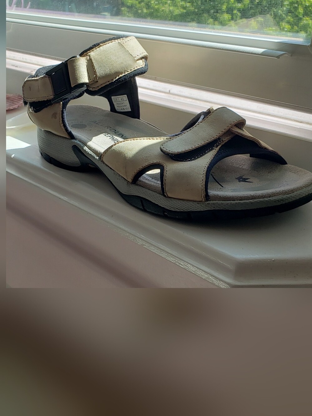 EUC Mephisto Allrounder Shock Absorbing Sandals Sz 40 Tan Unisex, Super Comfy.